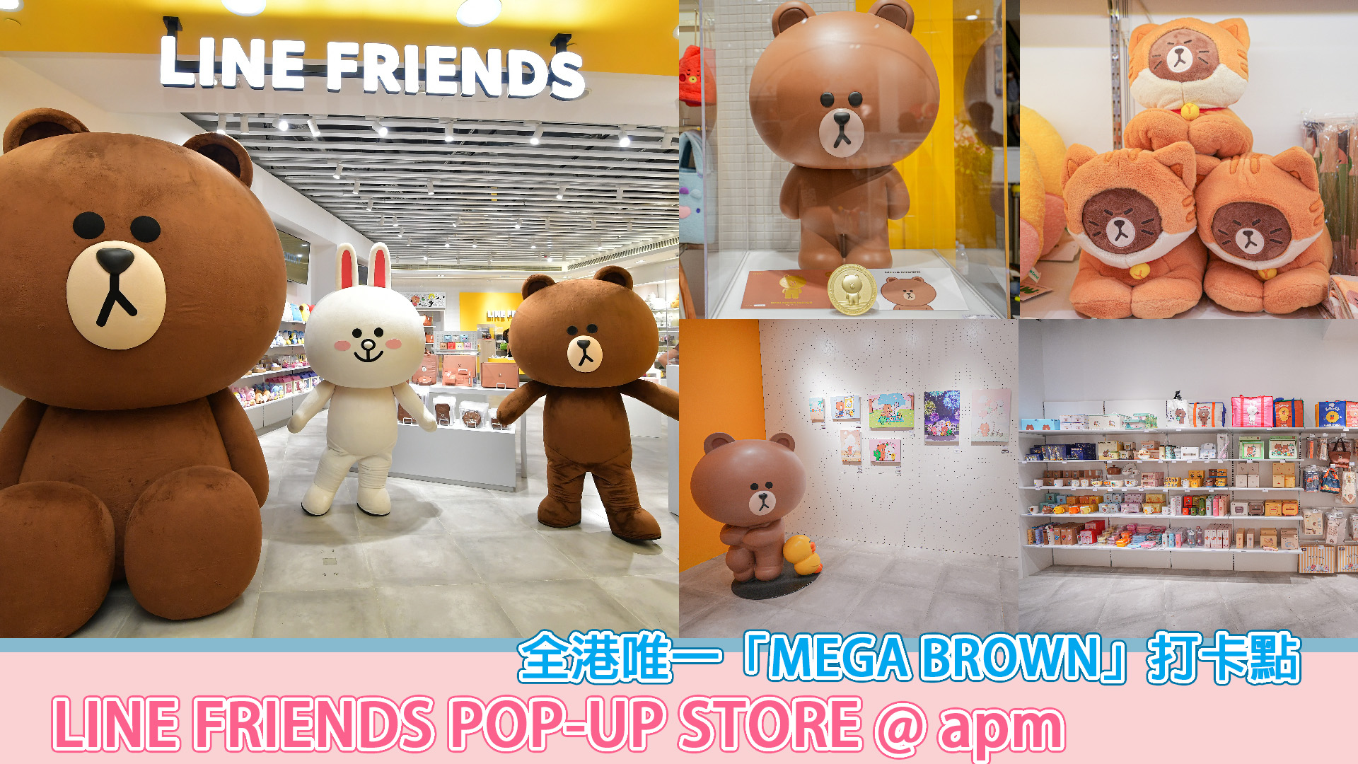 LINE FRIENDS POP UP STORE apm MEGA BROWN